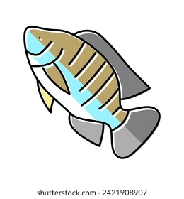 nile tilapia color icon vector. nile tilapia sign. isolated symbol illustration