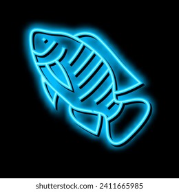 nile tilapia neon light sign vector. nile tilapia illustration