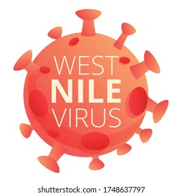 Icono del virus Nilo. Dibujo del icono del vector del virus nile para el diseño web aislado en fondo blanco