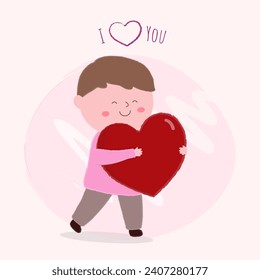 nimal couple in love. cute cartoon lovers character, flat vector illustration