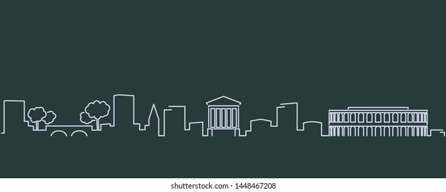 Nimes Single Line Skyline Profile
