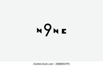 	
Nine 9 Letter vector icon template	
