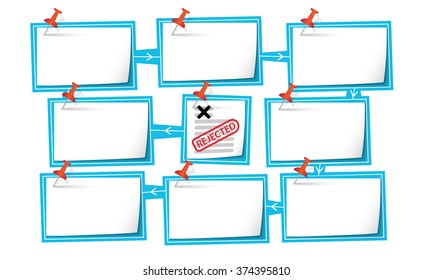 Nine abstract text boxes for your text and questionnaire
