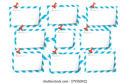 Nine abstract text boxes for your text