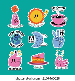 Nine Affirmation Cards Set Icons