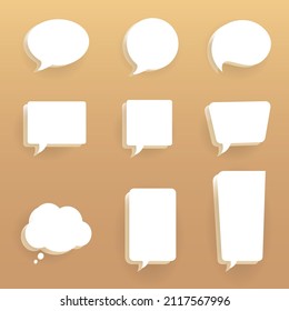 Nine bubble speech icon with 3d style. Collection of bubble speech background.
bubble speech vector illustration