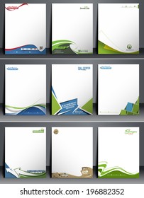 Nine Business Style Corporate Identity Leterhead Template.