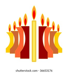 Nine candles