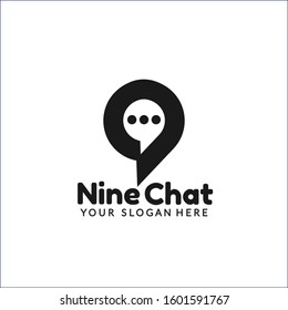 Nine Chat Logo Designs ,Simple and Modern Style