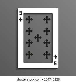 Nine of Clubs playing card