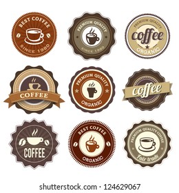 Nine Coffee Badges For Web Or Print