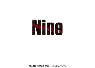 nine. Colorful typography text banner. Vector the word nine