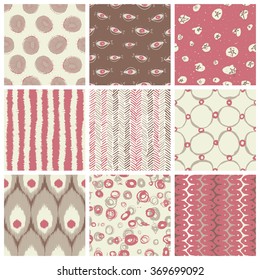 Nine creative vector seamless pattern designs