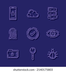 nine data center protection icons