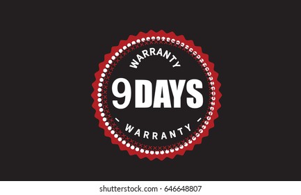 nine days warranty vintage grunge guarantee background