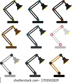 nine Desk Lamp Pack Vector
