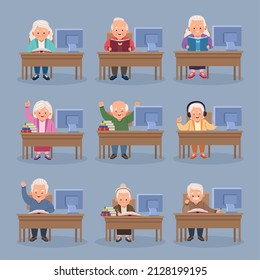 Nine Elderly Persons Continuing Education