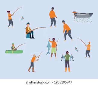 nine fishers comic group characters