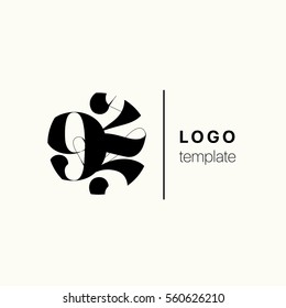 Nine to five and 9 2 5 isolated vector logo template. Numbers in round business vector logotype illustration.