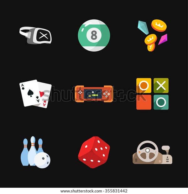 nine flat game
icons