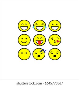 nine forms of emojis, emojis for messages, emojis for applications
