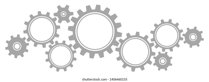 Nine Gears Border Graphics Gray