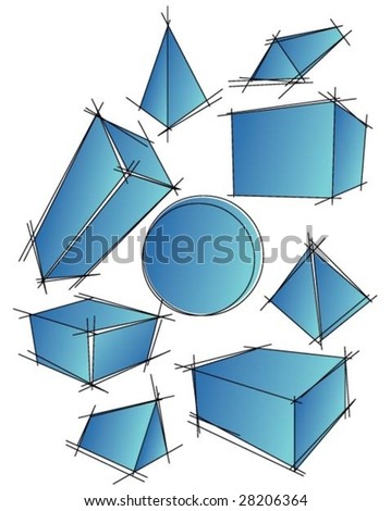 nine geometrical figures