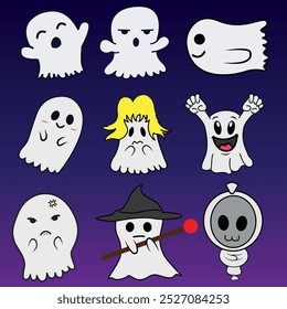 nine Ghost for haloween and Pocong