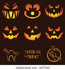 Nine Glowing Jack O Lantern Designs