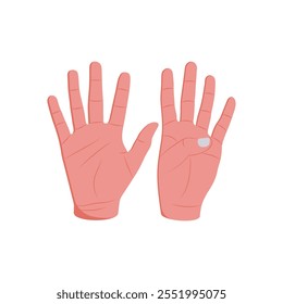 Ícone de gesto de nove mãos, ilustração de vetor