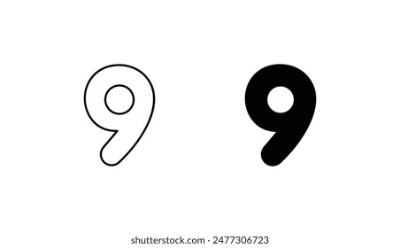 Diseño de nueve iconos con fondo blanco ilustración de stock