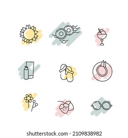 Nueve iconos conectados al verano