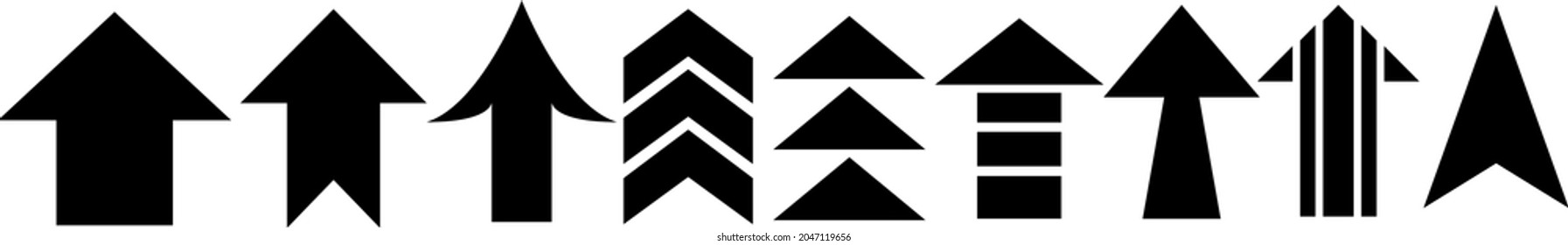 nine kinds of arrow icon by vector design