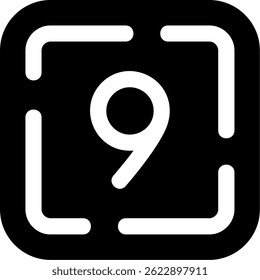 Nine Line vector Icon Design