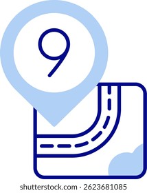 Nine Line vector Icon Design