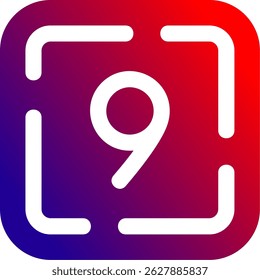 Nine Line vector Icon Design