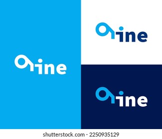 Diseño combinado de nueve logotipos para una empresa - Vector