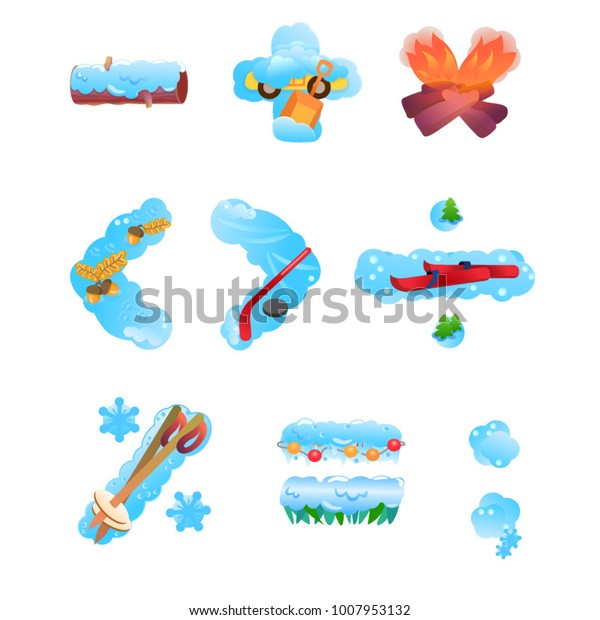 Nine Math Symbols Like Winter Objects Stock Vector (Royalty Free ...