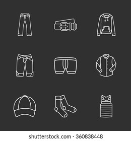 nine modern clothes icons
