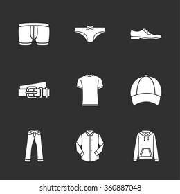 nine modern clothes icons