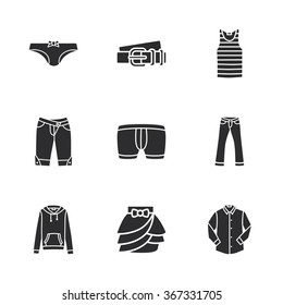 nine modern clothes icons