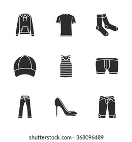 nine modern clothes icons