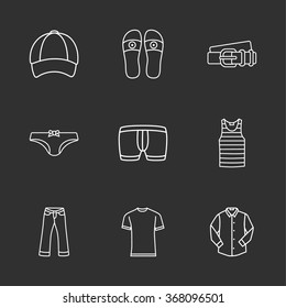 nine modern clothes icons