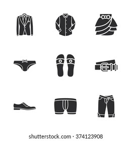 nine modern clothes icons
