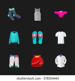 nine modern clothes icons