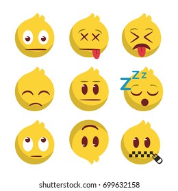 nine new emoticon set