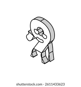 nine number character isometric icon vector. nine number character sign. isolated symbol illustration