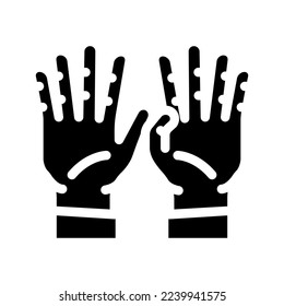 nine number hand gesture glyph icon vector. nine number hand gesture sign. isolated symbol illustration