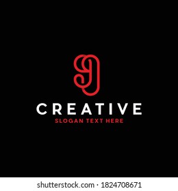 Nine Numeric Line Modern Abstract Creative Design Logo