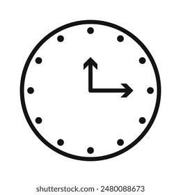 Nine O Clock Icon Ideal for Time Management Tools